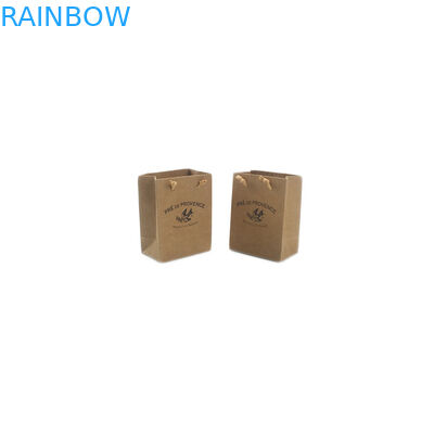 Doypack Stand Up Pouch Small Handmade Kraft Paper Bag Recycled With Handle