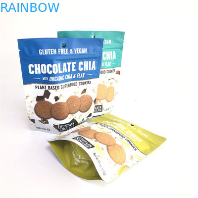 Biodegradable Stand Up Zipper Bags Custom Gravure Printing For Food Packaging