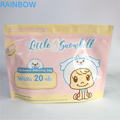 Stand Up Zipper Microwave Bags Custom Printing Biodegradable 120-180 Mic Thickness