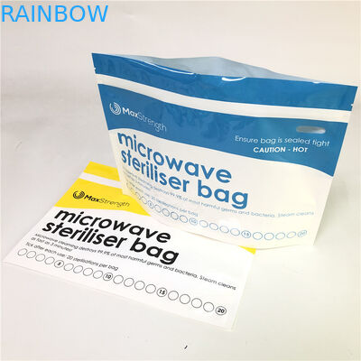 Stand Up Zipper Microwave Bags Custom Printing Biodegradable 120-180 Mic Thickness