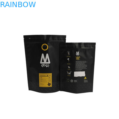 Stand Up Bottom Gusset Bags Tin Tie Coffee Bean Packing Pouch custom With Valve