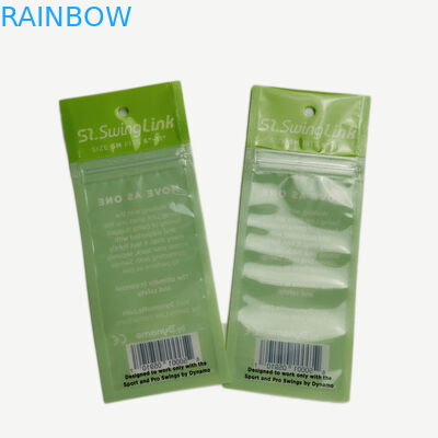 Three Side Sealed Tansparent Front Bag Health Food Wrapper Zipper Top Customized