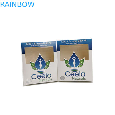 Glossy White Cardboard Paper Box Packaging Retail Skin Care Body Wash Application