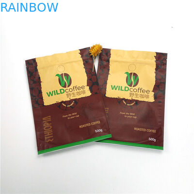 Matte Customized Foil Pouch Packaging Coffee Bags Strong Sealing Eco - Friendly
