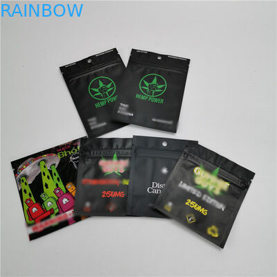 Cbd Candy Gummy Plastic Pouches Packaging  Bags Recyclable With Window