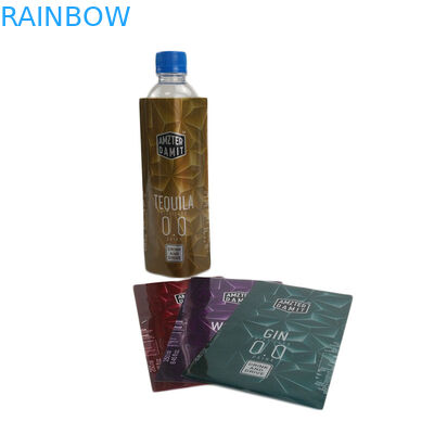 Offset Printing Heat Shrink Bottle Labels Pet / Pvc Flexible Customized Design