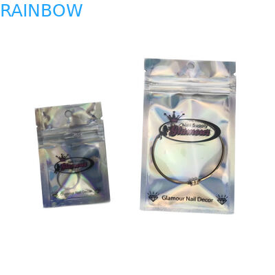 Glossy Foil Plastic Pouches Packaging Custom Hologrphic  For Candy Food