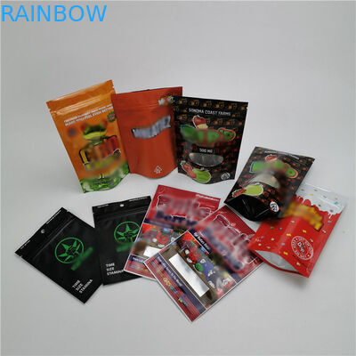 Child Resistant Plastic Pouches Packaging Exit Mylar Bag For CBD Gummies Packaging