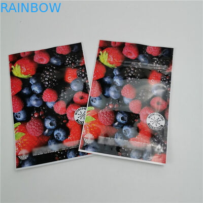 Gold Matte Color Plastic Zipper Pouch Child Resistant Bags For Gummies Packaging