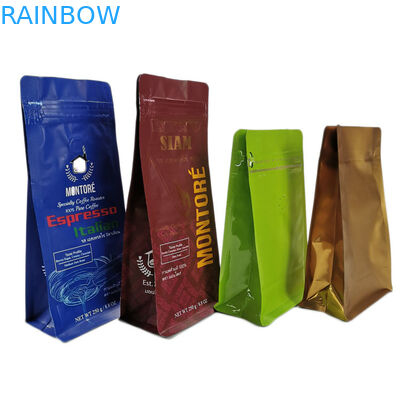 Coffee Beans Tea Bags Packaging Custom Printing Zipper Top Standing Up bags