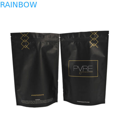 Matte Black Coffee Laminated Foil Pouch Packaging