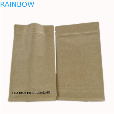 Flat Bottom Pouch Biodegradable Customized Paper Bags