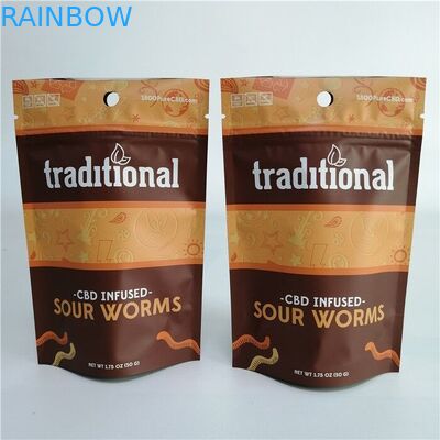 Aluminum Foil Weed Cookie CBD 3x4 Stand Up Zipper Bag