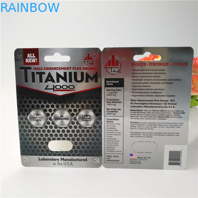 12mm Cap Rhino Male Pills 3D Card Blister Card Packaging