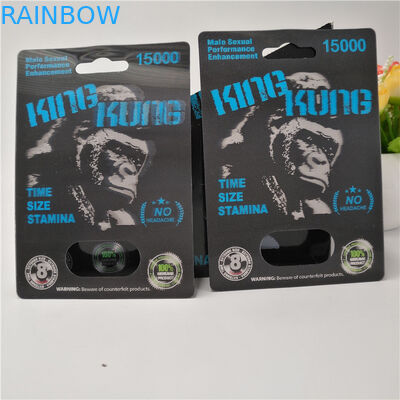 12mm Cap Rhino Male Pills 3D Card Blister Card Packaging