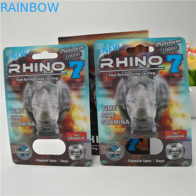 12mm Cap Rhino Male Pills 3D Card Blister Card Packaging
