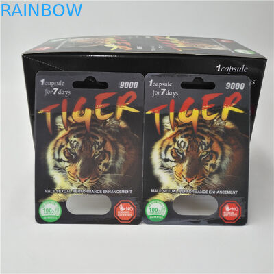 12mm Cap Rhino Male Pills 3D Card Blister Card Packaging
