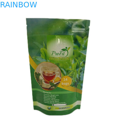 Custom Print Resealable Glossy Finish Tea Bags Packaging