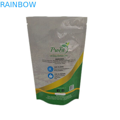 Custom Print Resealable Glossy Finish Tea Bags Packaging