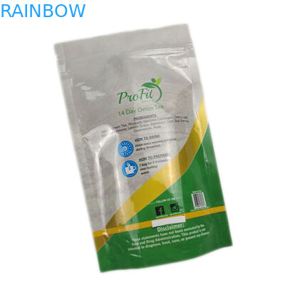 Resealable Zip Lock Glossy Surface Tea Packaging Pouches