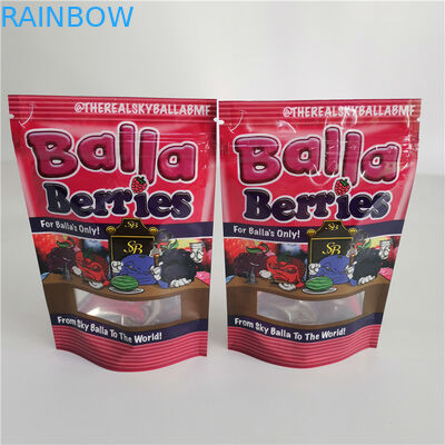 CBD Weed Stand Up Gravure Printing Plastic Pouches Packaging