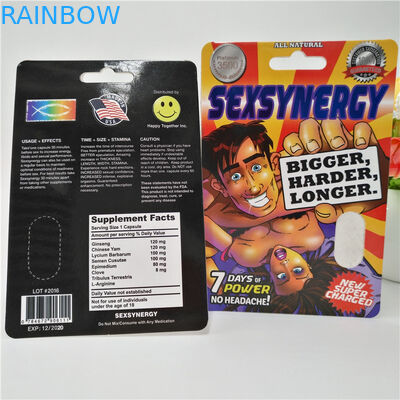 CMYK Color Customized Plastic Pill Paper Packaging Card