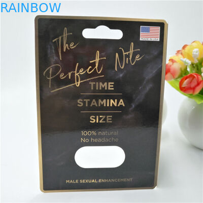 CMYK Color Customized Plastic Pill Paper Packaging Card