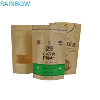 Moisture Proof Cookies Stand Up Kraft Paper Pouch