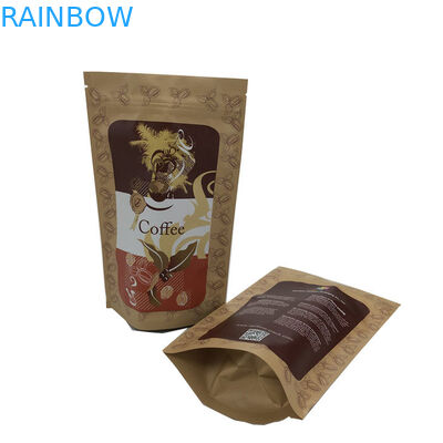Available Agriculture Plant Kraft Paper Packaging Bag Food Stand Up Bauug For Coffe Beans/ Oatmeal Cereal