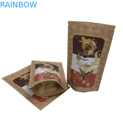 Available Agriculture Plant Kraft Paper Packaging Bag Food Stand Up Bauug For Coffe Beans/ Oatmeal Cereal
