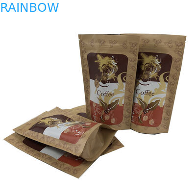 Available Agriculture Plant Kraft Paper Packaging Bag Food Stand Up Bauug For Coffe Beans/ Oatmeal Cereal