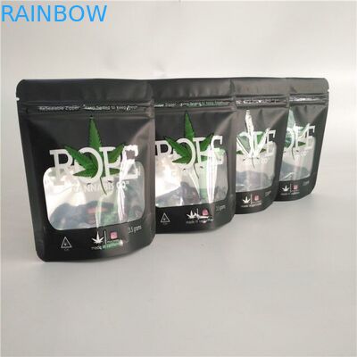 3.5g 7g 14g Holographic Film Stand Up Pouch Packaging