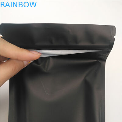 Black Matte Double Zipper CMYK Plastic Pouches Packaging