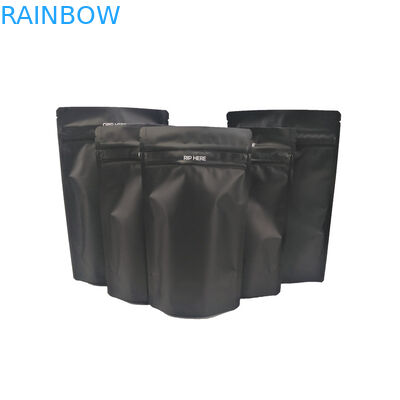 Black Matte Double Zipper CMYK Plastic Pouches Packaging