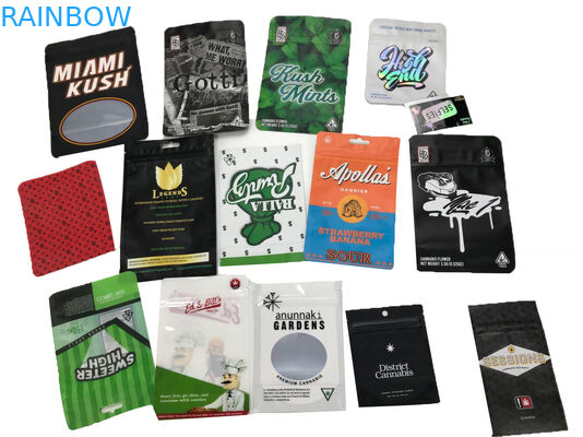 Sample Free customized Child Proof Sachets Medical Yummy Doypack Stand Up Pouch With Double Zippers