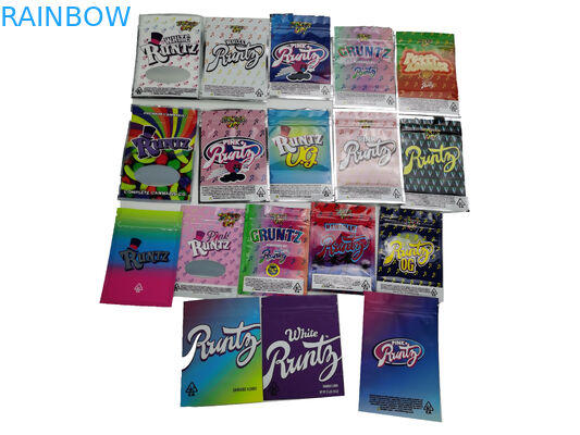 Sample Free customized Child Proof Sachets Medical Yummy Doypack Stand Up Pouch With Double Zippers