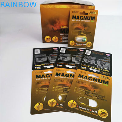 Rhino 69 male enhancements sexual pill packaging 3d card capsul blister for display