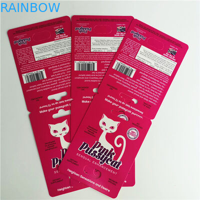 Rhino 69 male enhancements sexual pill packaging 3d card capsul blister for display