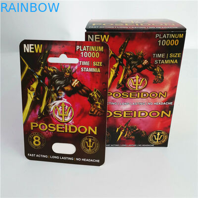 Rhino 69 male enhancements sexual pill packaging 3d card capsul blister for display