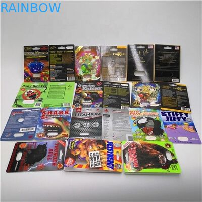 Female Enhancer Pills Packaging Cards Display Box With Logo Printing Pill Capsule Packaging Paper Card And Display Box