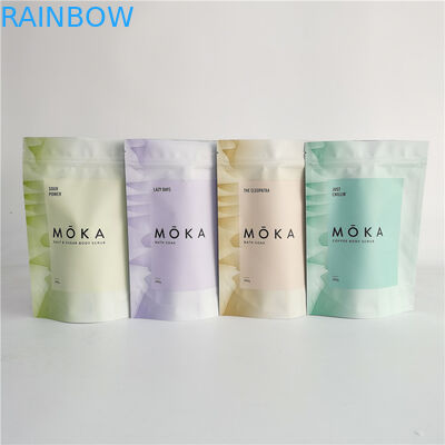 Stand Up  Pouch Body Scrub Packaging Bag For Bath Salt With Foil Inside