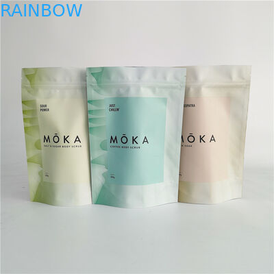 Stand Up  Pouch Body Scrub Packaging Bag For Bath Salt With Foil Inside