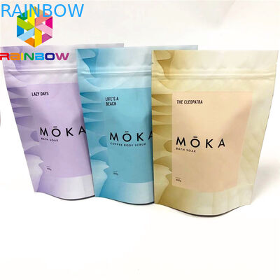 Custom printed stand up pouch packaging chips packaging bags aluminum foil body scrub bag