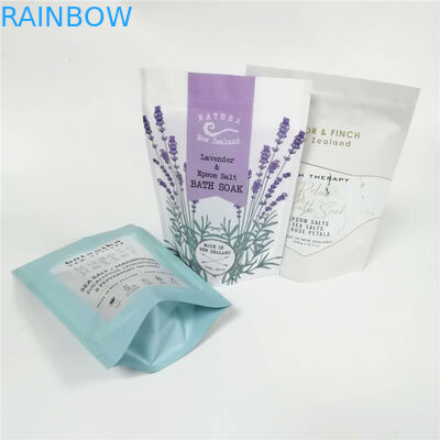 Body scrub stand up aluminum foil bag with zipper for rose essention salt
