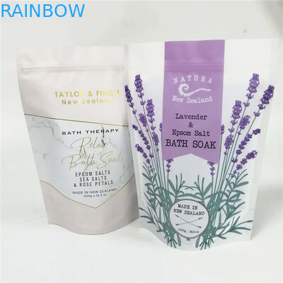 Body scrub stand up aluminum foil bag with zipper for rose essention salt