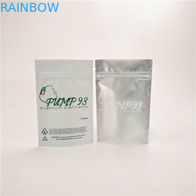 Sample free customized child  proof CBD bags runtz jungle cookies medicine pouch with window