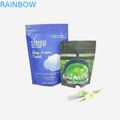 Custom aluminum foil 12oz bath salt/body scrub cream packaging  doypack coffee bags