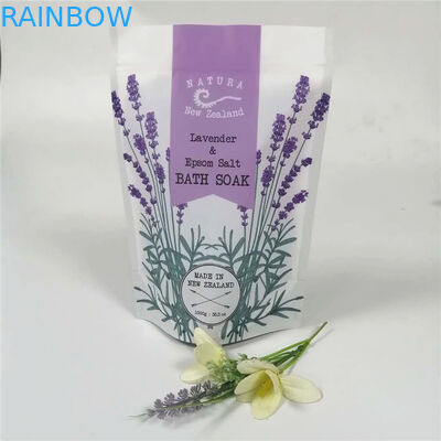 Custom aluminum foil 12oz bath salt/body scrub cream packaging  doypack coffee bags