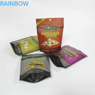 aluminum foil vacuum zip lock mylar packaging stand up pouch food nuts packing plastic bag