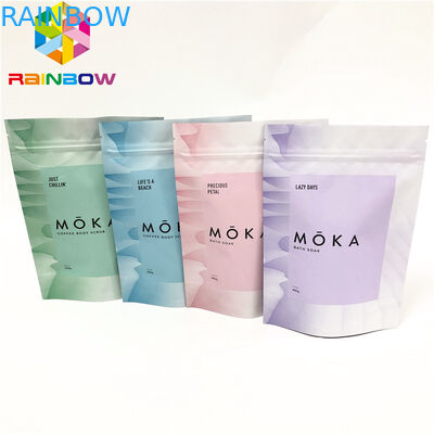 Laminated foil stand up bags with custom printing  pouch for snack/body scrub customized packaging bags